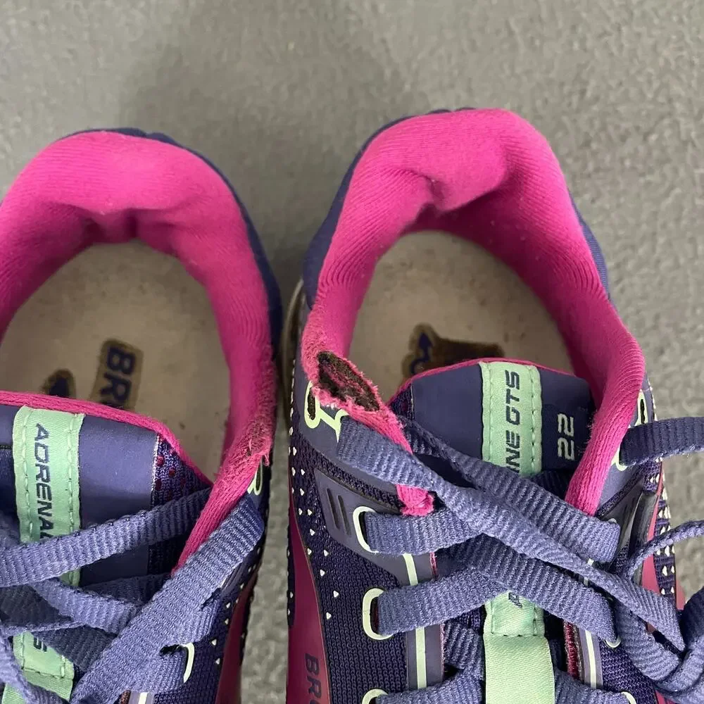 Brooks Adrenaline GTS 22 1203531B403 Sneakers Women's US 8 Purple Running Shoes - Picture 6 of 15